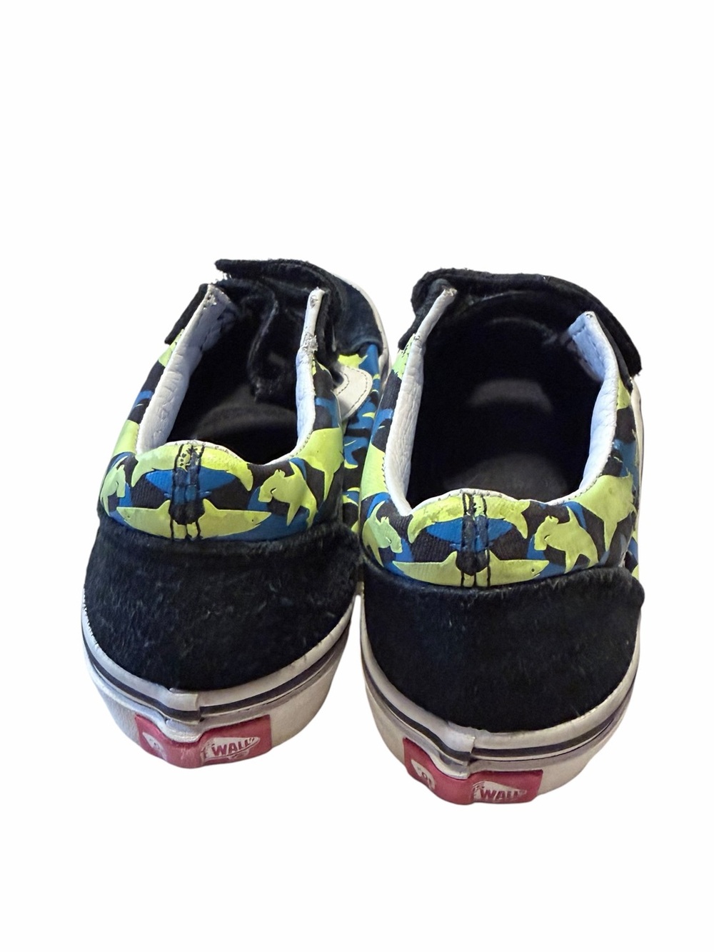 💜BUNDLE CONVERSE & VANS Kids Black & Green Casual Sneakers - Velcro Comfort - Picture 11 of 12